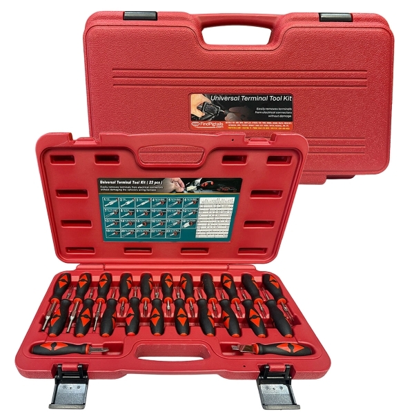 23-Piece Terminal Release Tool Kit for Connector & Pigtail Repairs