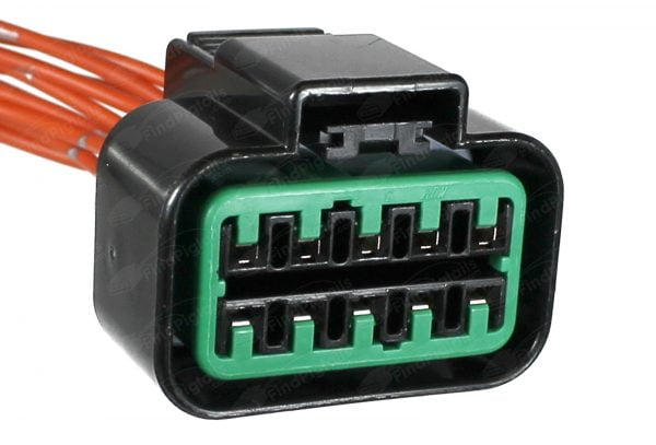 D71A10 is a 10-pin automotive connector which serves at least 1 functions for 1+ vehicles.