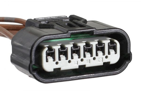 E11B6 is a 6-pin automotive connector which serves at least 21 functions for 1+ vehicles.