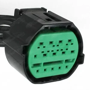 F33A14 is a 14-pin automotive connector which serves at least 70 functions for 13+ vehicles.