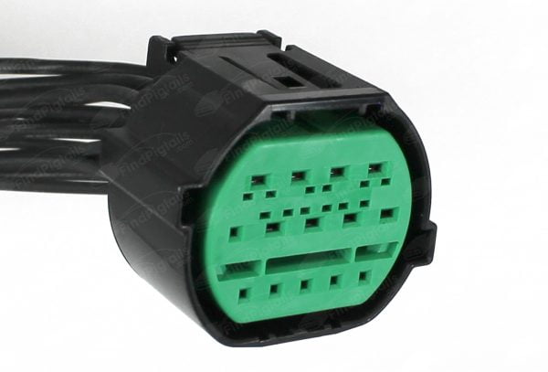 F33A14 is a 14-pin automotive connector which serves at least 70 functions for 13+ vehicles.
