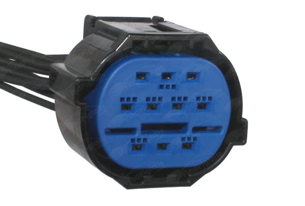 F34A10 is a 10-pin automotive connector which serves at least 34 functions for 8+ vehicles.