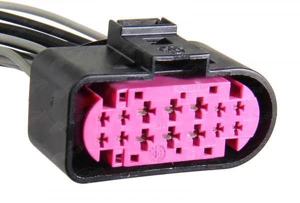 L56B14 is a 14-pin automotive connector which serves at least 140 functions for 1+ vehicles.