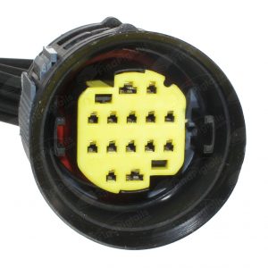 L72B14 is a 14-pin automotive connector which serves at least 13 functions for 1+ vehicles.