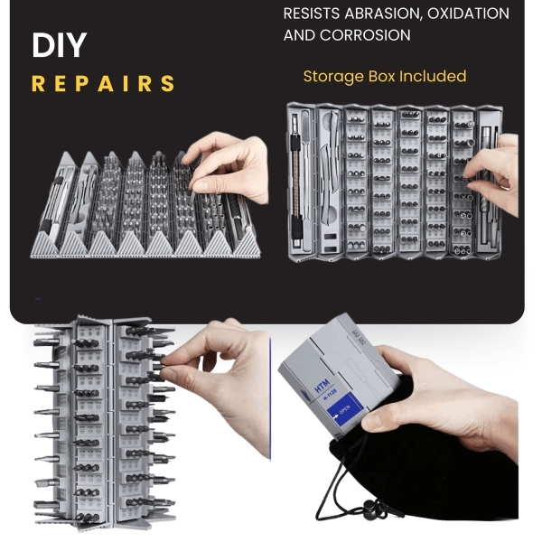 128-in-1 Precision Screwdriver & Connector Repair Kit - Image 4