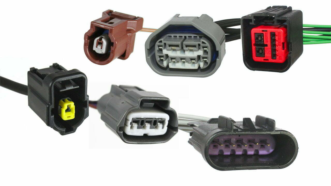 six different pigtail connectors